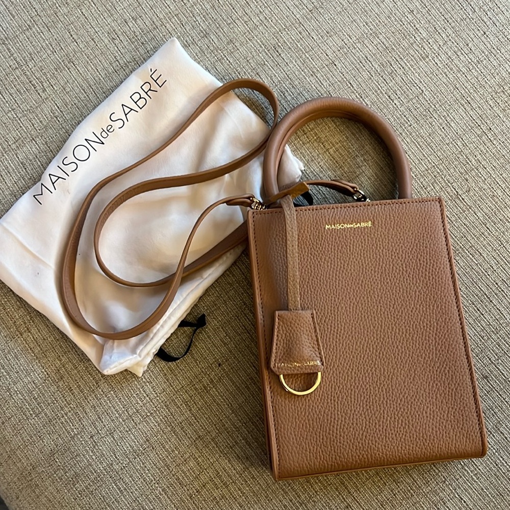 Maison de Sabre mini tote in Sandstone Brown (Tan)